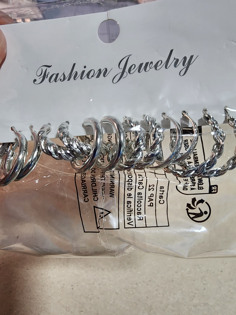 Fashion Jewelry Silver-Tone Mixed Hoop Earring Set